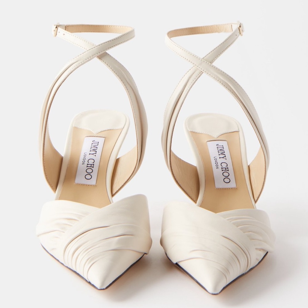NWT Jimmy Choo White Leather Pumps